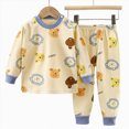 thumbnail image 4 of NOLDARES Toddler Boys Pajamas 2 Piece Long Sleeve Pjs Set Cotton Fall Winter Sleepwear 6-12 Months 12-24 Months 2t 3t 4t 5t 6t 7t 8t 9t Children,Blue,6-12 M, 4 of 4
