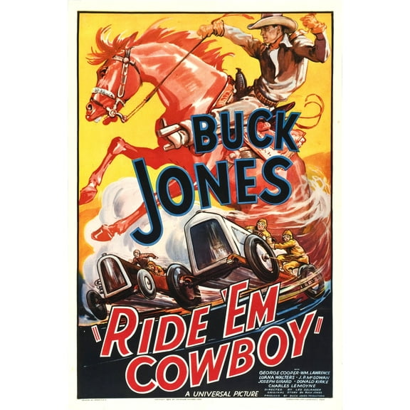 Ride 'Em Cowboy Top: Buck Jones 1936. Movie Poster Masterprint (11 x 17)