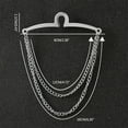 thumbnail image 5 of Mens Tie Chain Double Chains Shirt Necktie Link Chain Buckle Metal Tie Clips, 5 of 15