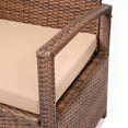 Barton AllWeather Deck Box Bench Storage with Backrest Armrest Wicker