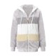 thumbnail image 4 of Gibobby Chamarra de invierno para mujer, Abrigos esponjosos para mujer, chaquetas de oveja mullidas con cierre, estilo novio, clásico, sherpa, manga larga(Gris,G), 4 of 5