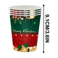 thumbnail image 6 of 32-Piece Disposable Christmas Tableware Set with Red and Green Holiday Snowflake Design for Festive Parties, 6 of 7