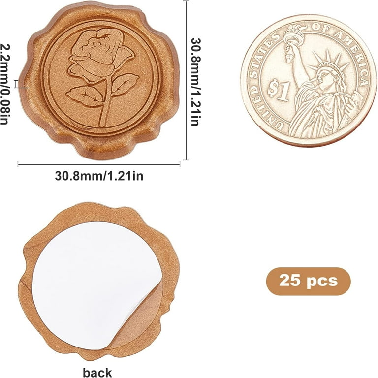 Self Adhesive Monogram Faux Wax Seal Stickers - China Wax Seal Stickers and Sealing  Wax Stickers price
