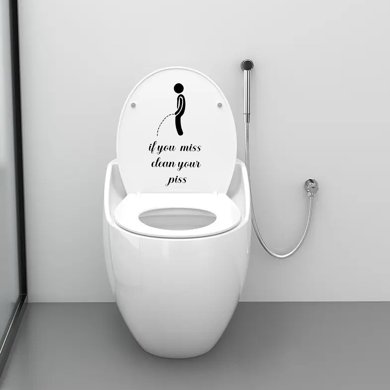 niuredltd prank stickers clean your toilet toilet sticker decal