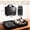 Black, variant on 14 Inch Portable Makeup Travel Case Hand Luggage, Pressure-proof Carrying Makeup Case Suitcase with Elastic Band, Small Hard Shell Cosmetic Case for Travel Camping.The choice for elegant women.