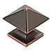 thumbnail image 3 of Hickory Hardware P3015-OBH 1.25 In. Square Studio Collection Oil-Rubbed Bronze Cabinet Knob, 3 of 3