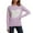 Pink, variant on Womens Valentine Sweater Generously Sized Heart Print Crewneck Sweater Long Sleeve Loose Knit Pullover Top Navy S