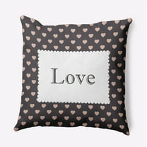 26" x 26" Simply Daisy Love Polyester Accent Pillow, Dark Gray Qty 1
