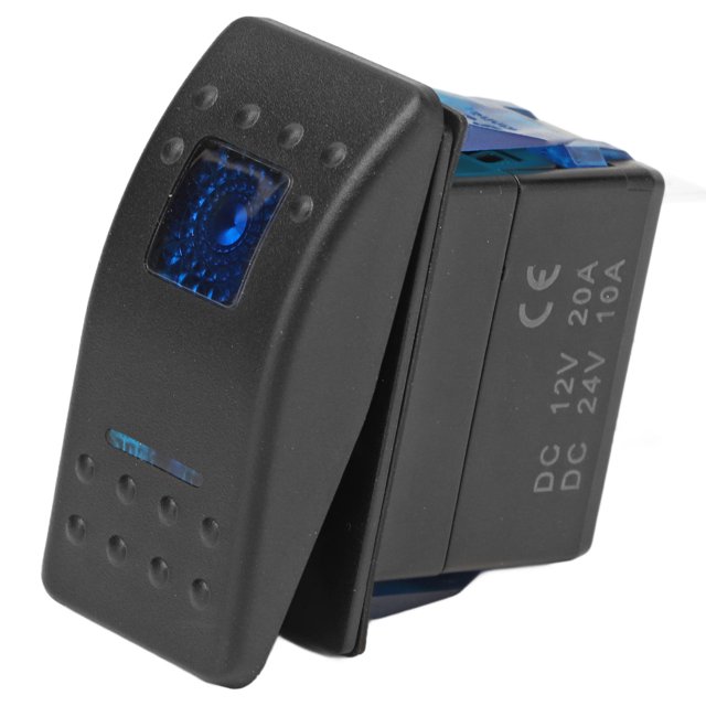 Interruptor de palanca de encendido y apagado, interruptor basculante impermeable de 5 pines, interruptor basculante impermeable, interruptor basculante marino LED, claridad notable