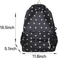 thumbnail image 7 of SDOTXA  Kawaii Floral Print Backpack with Pendant Preppy Backpack Cottagecore Bag Coquette Aesthetic Backpack Daypack (White One Size), 7 of 7