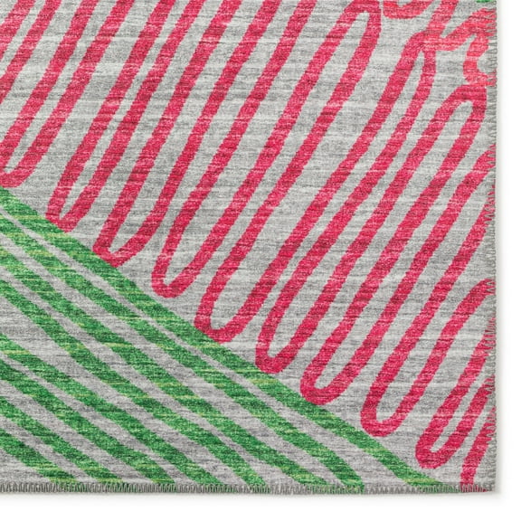 Addison Rugs Yuma Pink Transitional Abstract 1'8" x 2'6" Accent Rug Pink AYU41