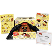 Pound Puppies Classic Plush - Reddish Brown with Black Spots (Long Fuzzy Ears)