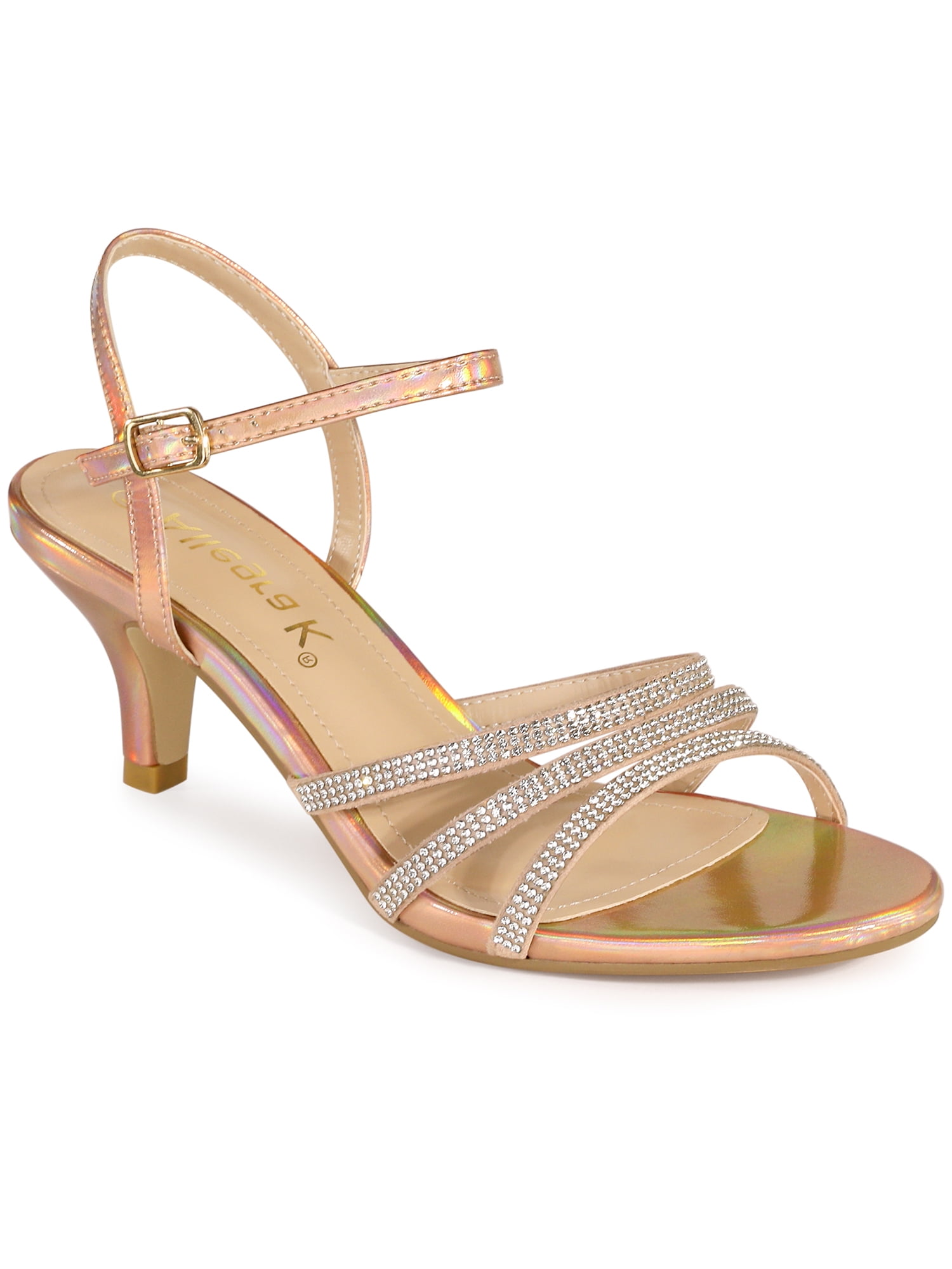 gold kitten sandals