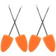 thumbnail image 1 of Aguja de Cebo de Pesca de 4 Uds., Aguja de señuelo portátil Resistente a la corrosión de Acero Inoxidable ABS para Pesca al Aire Libre con Accesorio de Pesca Naranja, 1 of 5