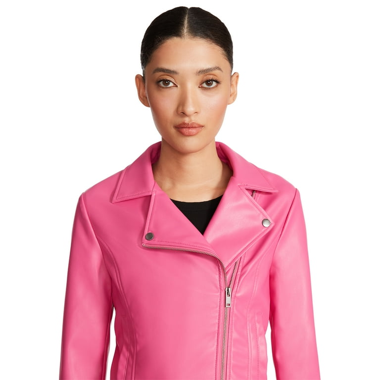 Women's Vegan Leather Moto Jacket, Women's Coats & Jackets