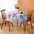 thumbnail image 3 of 60 Inch Round Lace Tablecloth Water Resistant Washable, Monarch Butterfly Aesthetic, 3 of 5
