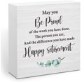 thumbnail image 1 of Inspirational Retirement Gifts Home Office Decor Wood Box Sign,Motivational Employee Appreciation Gifts Rustic Decorative Wood Plaque Table Sign Gifts for Teacher Nurses Coworker 5 x 5 inch, 1 of 6