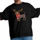 thumbnail image 3 of Camisetas gráficas informales de manga corta con astas de reno y perro navideño para hombre, 3 of 8