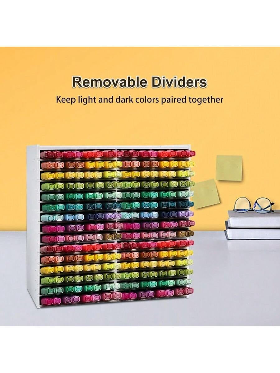 Marker Pen Organizer Holder For 240 Markers Craft Art Ply Storage Rack Desktop Art Marker Pens Colored Pencils Holder Storage Case For Home Classroom Office