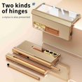 thumbnail image 6 of ELEHOLD Rugged Case for Samsung Galaxy Z Fold 6 , Hinge Protection Built-in Screen Protector Full Body Shockproof Plating Leather Hidden Stand Case with Stylus for Samsung Z Fold 6,Gold+Gold, 6 of 7