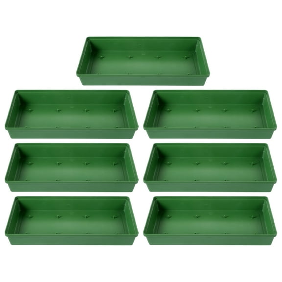 LEORX 7Pcs Green Plastic Flower Mud Tray for Effortless Flower Arrangements Plant Use