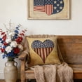 thumbnail image 5 of 4th of July Patriotic Decorative Pillow Cover, 18x18in Vintage USA Flag Polyester Cushion Cases for Sofa Independence Day Decoration, 5 of 6