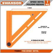 Swanson Tool Co 7 Composite 2-in-1 Speed Bevel Folding Speed Square/Sliding T Bevel, Model TOSB01