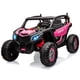 thumbnail image 1 of QinaQin UTV eléctrico infantil de 24V para 2 pasajeros, vehículo 4x4 con control remoto, asientos tipo piel, 4 amortiguadores, luces y música para paseos más cómodos, 1 of 8