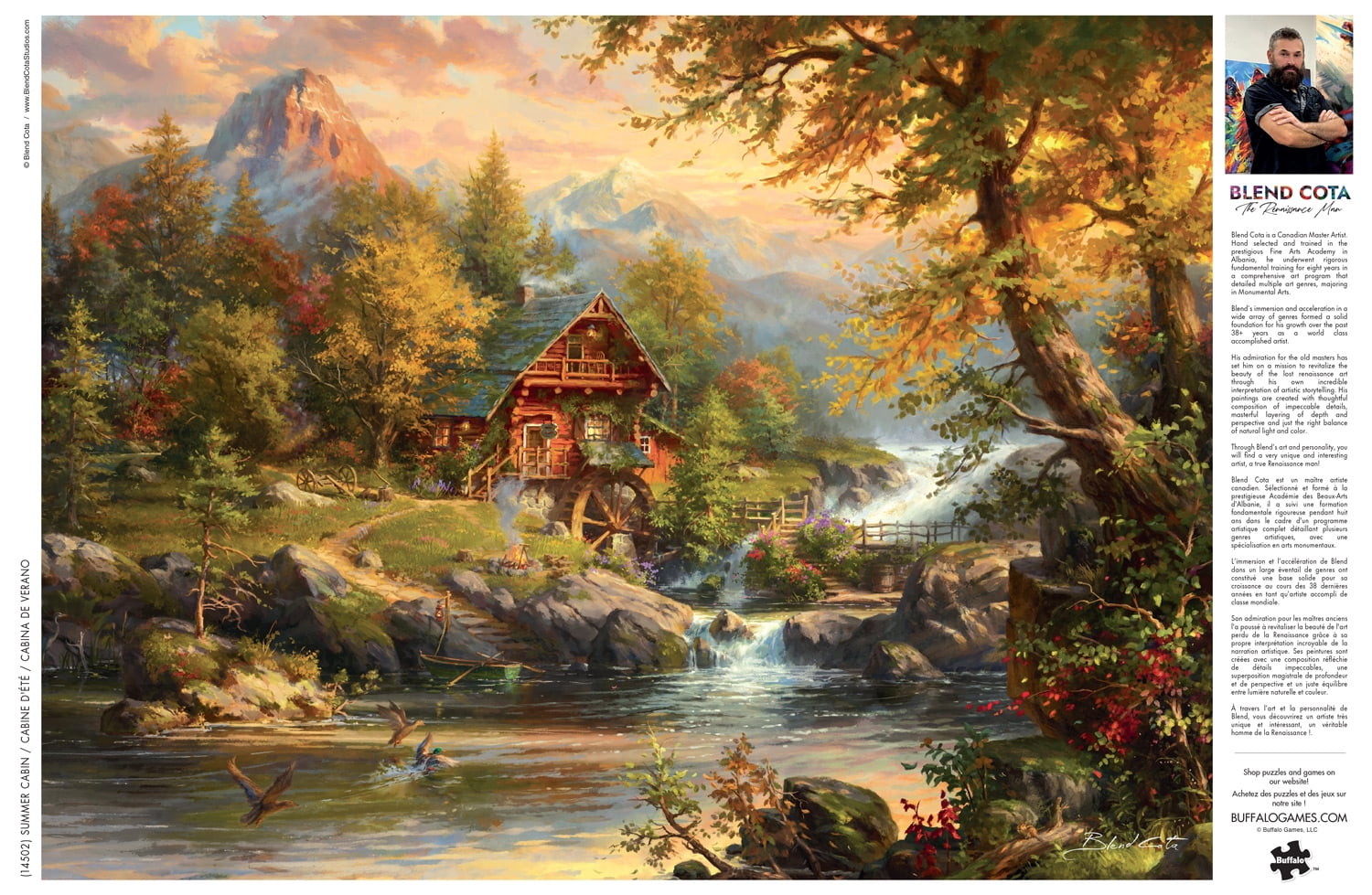 Buffalo Games Summer Cabin 1000-Piece 26.75 x 19.75-inch Interlocking Jigsaw Puzzle for Adults Ages 14+
