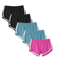 thumbnail image 1 of Puntoco Pantalones cortos casuales para mujer, 5 piezas, cintura elástica, pantalones cortos casuales de verano para mujer, 1 of 2