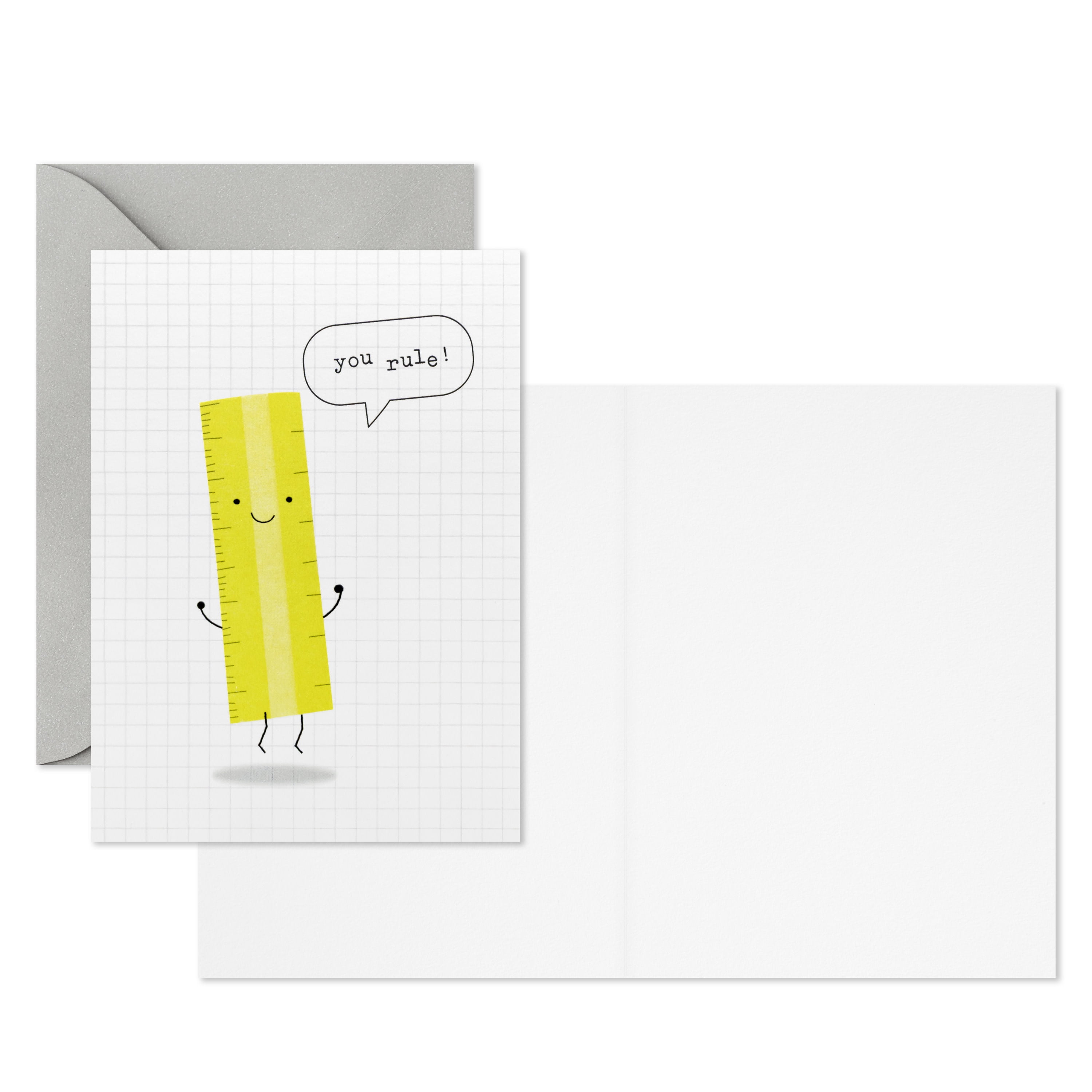 Hallmark Blank Notes (Happy Ruler), Pack of 10