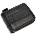 thumbnail image 3 of Blusea Mens Leather Wallet Zipper RFID Blocking Wallets Coins Purse, 3 of 6