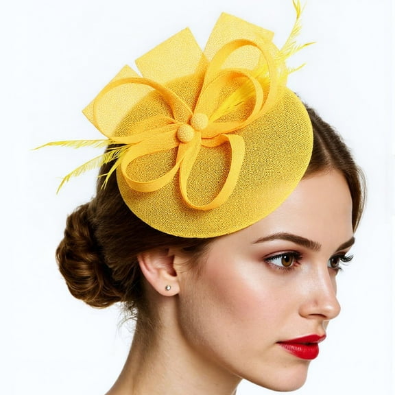 RUISINERY Womens Fascinators and Head Hairpin Set Beaded Decoration Hat Elegant Hair Accesories for Wedding and Theme Parties