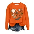 thumbnail image 2 of Halloween Sweatshirts for Women 2025 Long Sleeve Crewneck Cute Graphic Sweatshirt Halloween Outfits Pullover Tops, 2 of 4