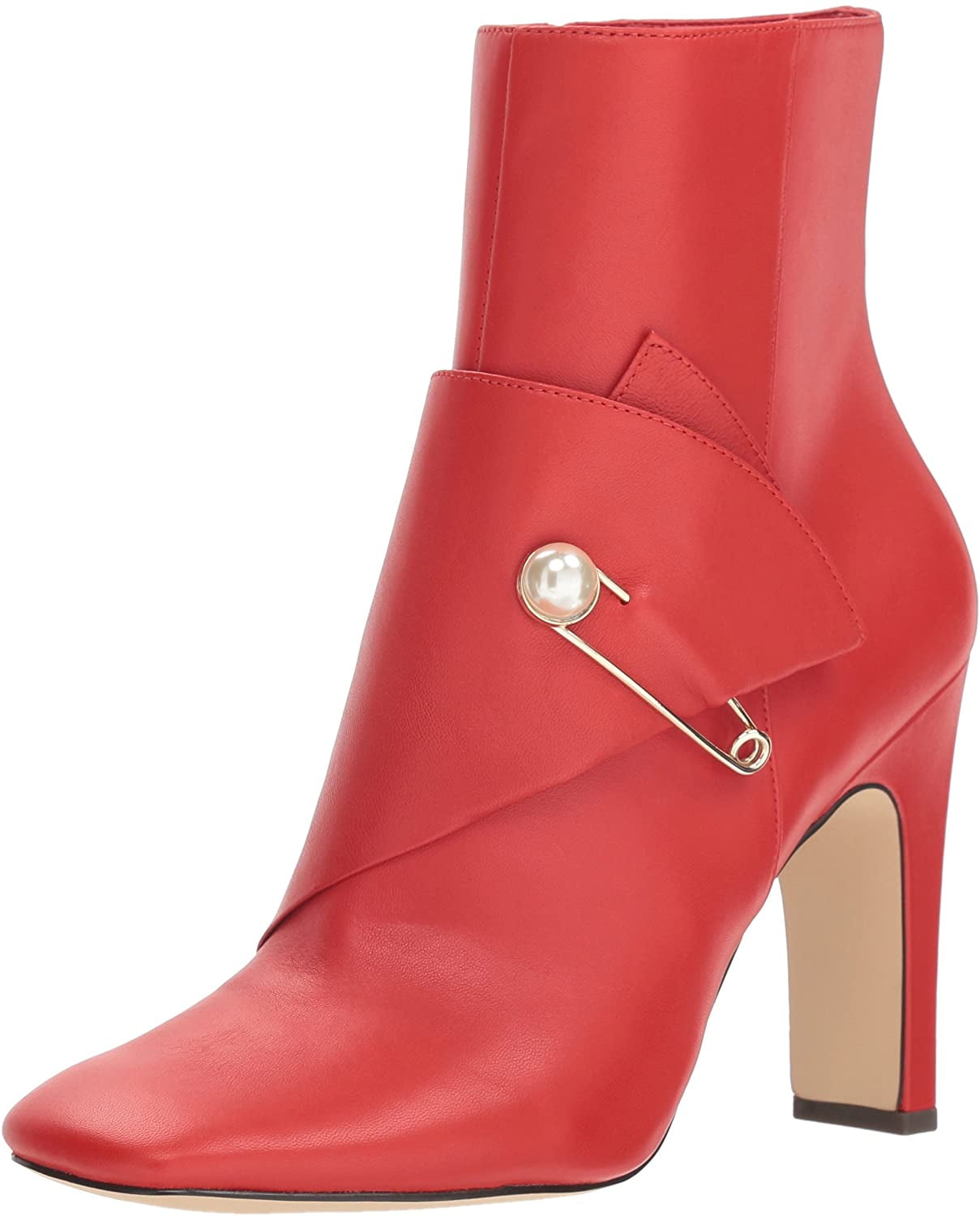 nine west red leather boots