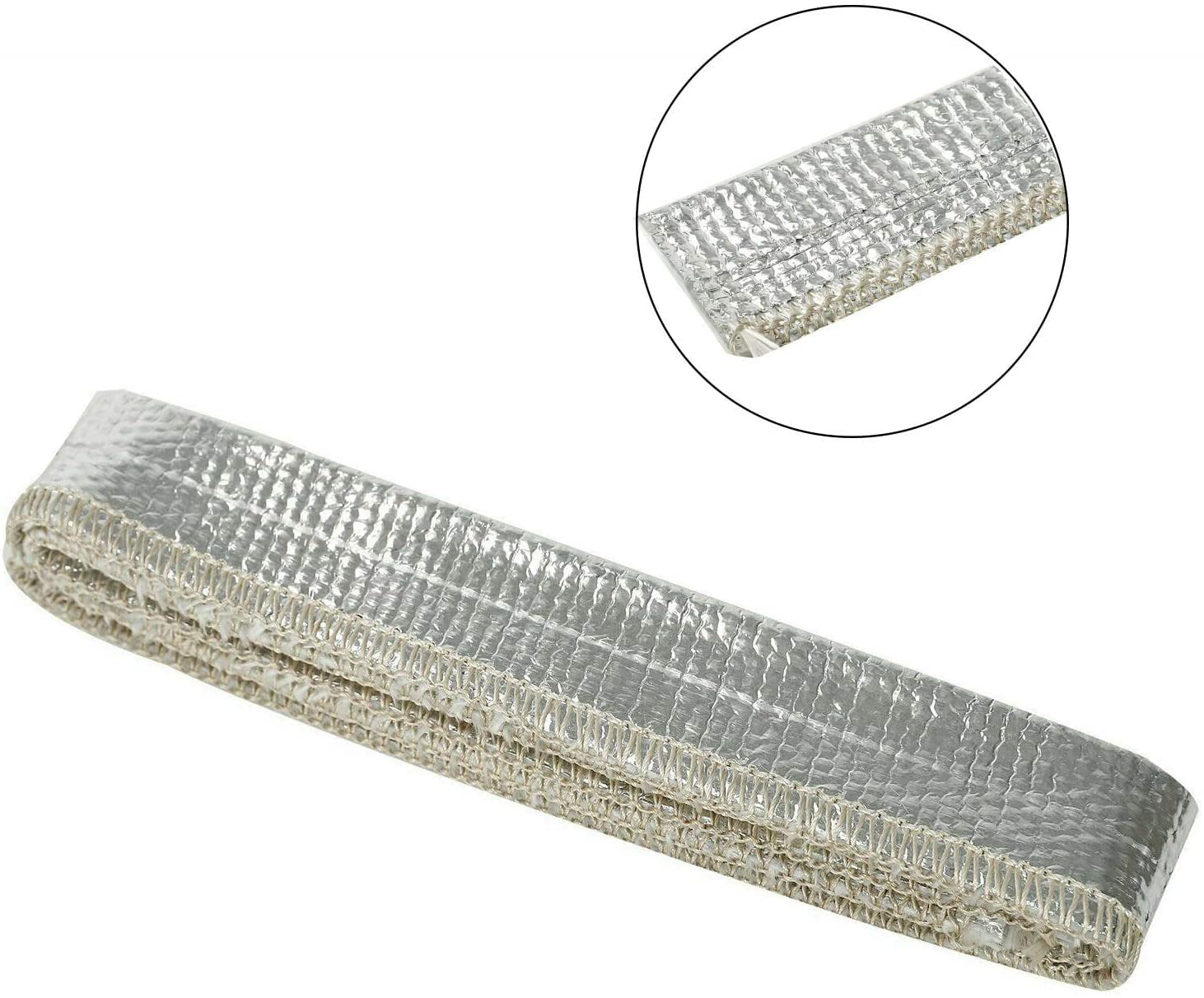Aluminized Metallic Heat Shield Sleeve Insulated Wire Hose Cover Loom 1/2" 3ft 