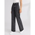 thumbnail image 3 of U.Vomade Jeans Taille Haute pour Femmes Jeans à Jambe Grand pour Dames, 3 of 6