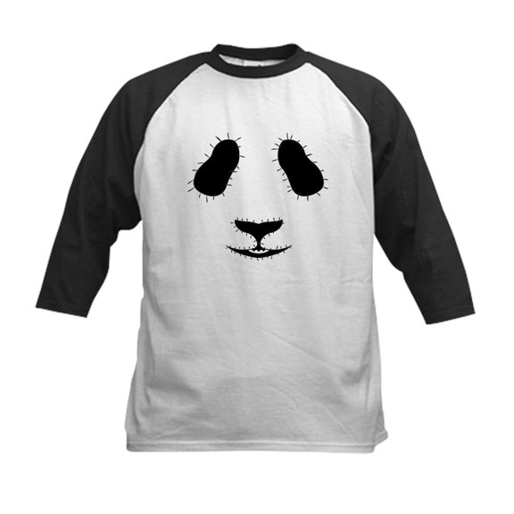 CafePress - Stitched Panda Face Baseball Jersey - Kids Cotton Baseball Jersey, 3/4 Sleeve Shirt