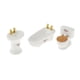 thumbnail image 1 of Juego de baño para casa de muñecas a escala 1:24: inodoro, lavabo, bañera y miniatura para casa de muñecas. flor impresa, 1 of 9