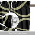 thumbnail image 6 of Black Geometric Kitchen Curtain Valances for Windows Farmhouse Short Curtains, Modern Sage Green White Striped Art Rod Pocket Valance Curtain for Bedroom Cafe Living Room 42"x18", 6 of 8