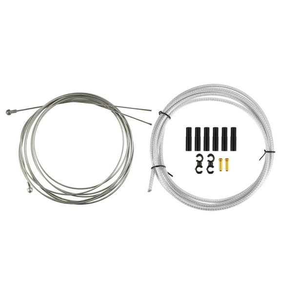 Unique Bargains Bike Brake Cable Housing Kit 98.43" Bicycle Brake Cable Wire Universal for Road Bicycle Silver Tone