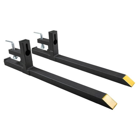 

Sandinrayli Heavy Duty 43 L Clamp On Pallet Forks Rate 2000 lbs Loader or Skid Steer