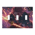 thumbnail image 2 of Dailycode Light Switch Plate Covers 2 Gang Wall Plate Plastics Outlet Covers for Kitchen Home Office Decor Kamado Tanjirou Waving Sword, 2 of 8