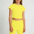 thumbnail image 3 of T-shirt Fille Col Rond Manches Courtes T-Shirts Garçons T-Shirts Filles Vêtements 8-9 Ans, 3 of 4
