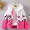 thumbnail image 3 of Usaibhir Toddler Girls Fleece Jackets Zip Up Hoodie Kids Leopard Print Fall Winter Warm Sweatshirts Clothes 2-8 Years, 3 of 8