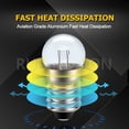 thumbnail image 6 of Ruiandsion E10 Miniature Halogen Bulb,5-Pack,1.5V 0.3W 100LM Warm White 3000K Replacement for Flashlights, Indicator Lights, Microscope Light, 6 of 8