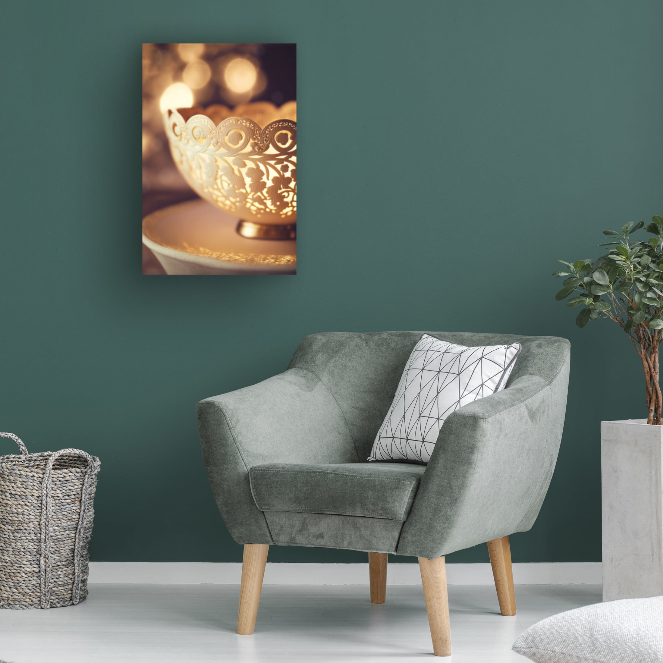 Canvas Wall Art - Treechild 'Golden Bowl' Wall Art for Living Room, Bedroom, or Office D?cor by Trademark Fine Art - 30 x 47 Inches