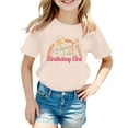 thumbnail image 1 of MEZZALL T-Shirt Décontracté à Lettres pour Filles, Col Rond, Manches Courtes, 4-5 Ans, 1 of 3