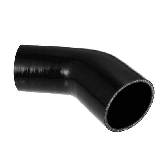 Unique Bargains 45 Degree 2.5 Inch to 3 Inch ID 4Ply Elbow Reducer Silicone Hose Coupler Intercooler Tube Black 63-76mm