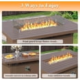 thumbnail image 5 of JXXM 43 in Rectangular Aluminum Propane Fire Pit Table, 55000 BTU, Brown, with Wind Guard, Lid & Waterproof Cover, Fits 20 lb Tank, 5 of 10